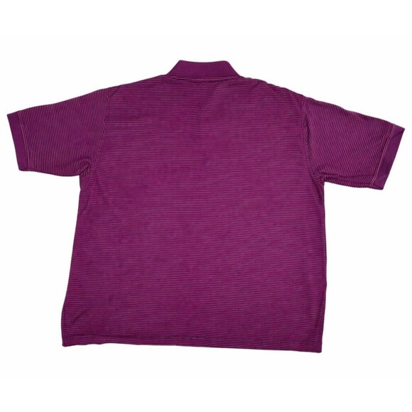 Bobby Jones Men’s XL Polo Shirt Red Blue Textured Golf Short Sleeve Casual - Picture 5 of 8